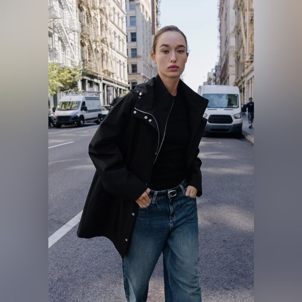 ZARA ADJUSTABLE WAIST HOODED PARKA - Picture 4 of 14